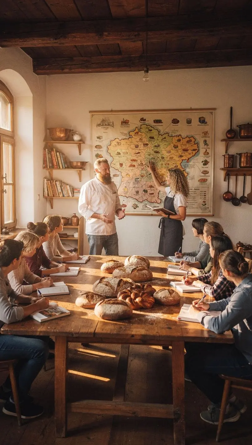 Ein professioneller Koch, der den Teilnehmern fortgeschrittene Techniken der Lebensmittelzubereitung demonstriert und wertvolle Tipps gibt.